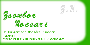 zsombor mocsari business card